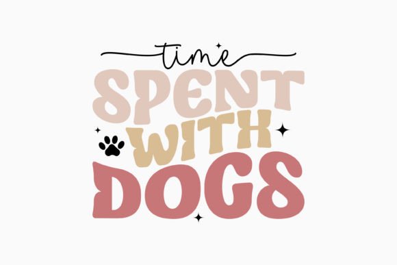 Time Spent with Dogs: Retro Graphics for Crafts