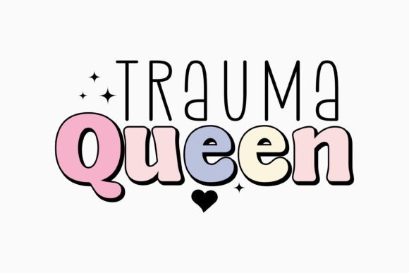 Trauma Queen Retro Nurse: Graphics for Crafts